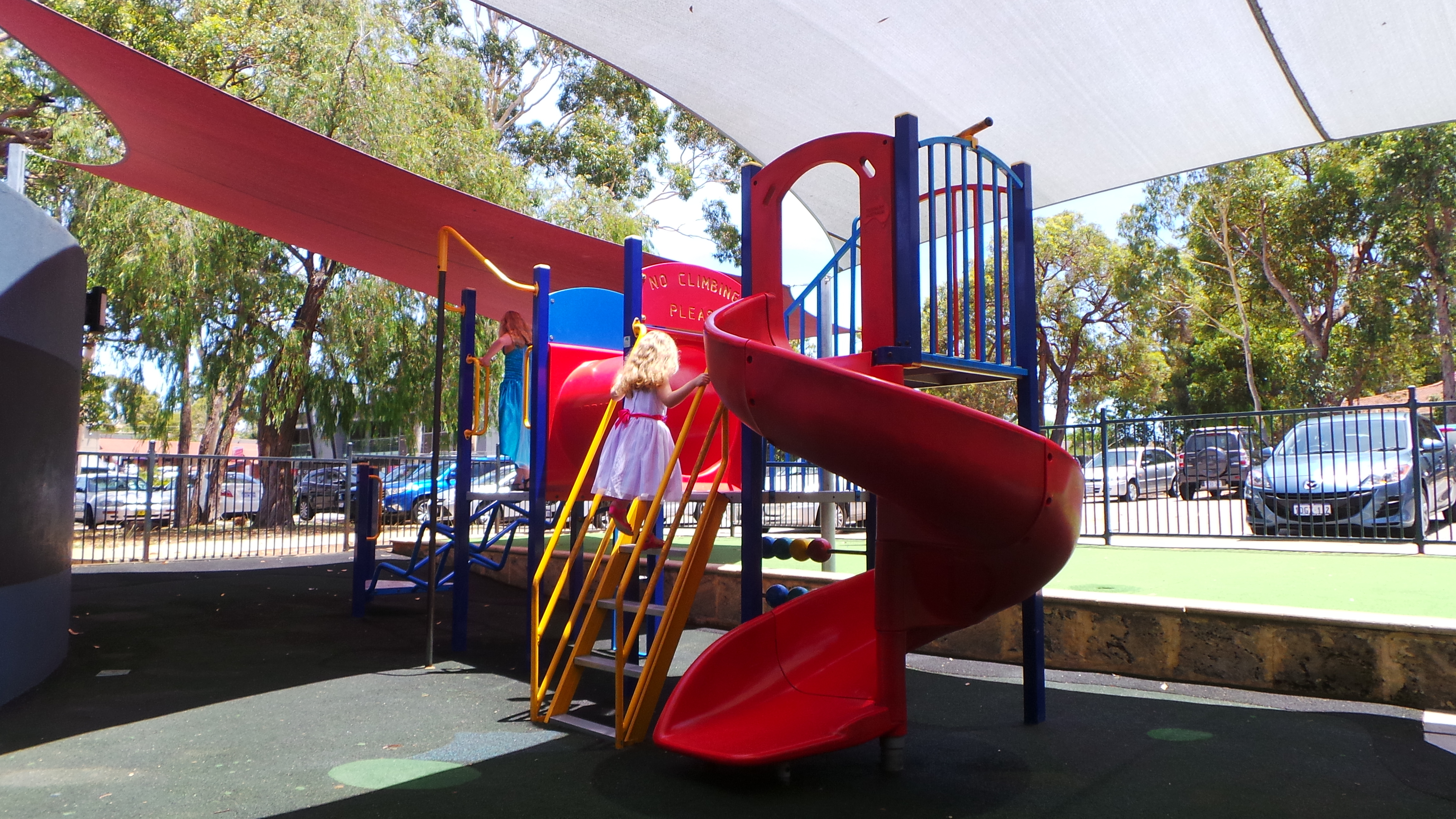 Outdoor slide and play equipment at Carine Glades Tavern